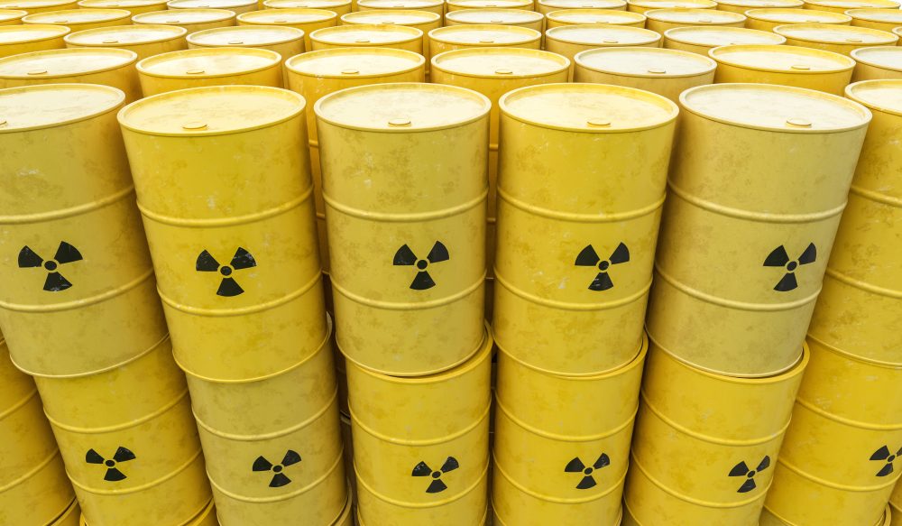 Radioactive waste drums